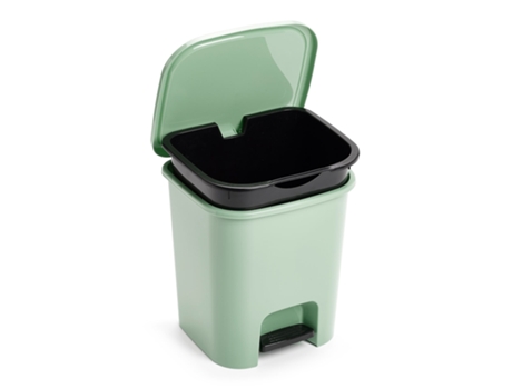 PLASTIC FORTE Smart - Cubo de Pedal 7.5L con Cubeta Interior Extraíble. Verde Rattan
