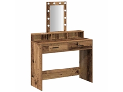 Mesa Tocador | Mesa De Vestidor Marrón 100 X 41 X 140 Cm Madera De Ingeniería