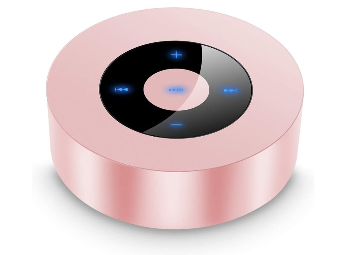 Altavoz Bluetooth portátil Mini altavoz inalámbrico con ranura para tarjeta SD y entrada auxiliar Rosa Lalamoli