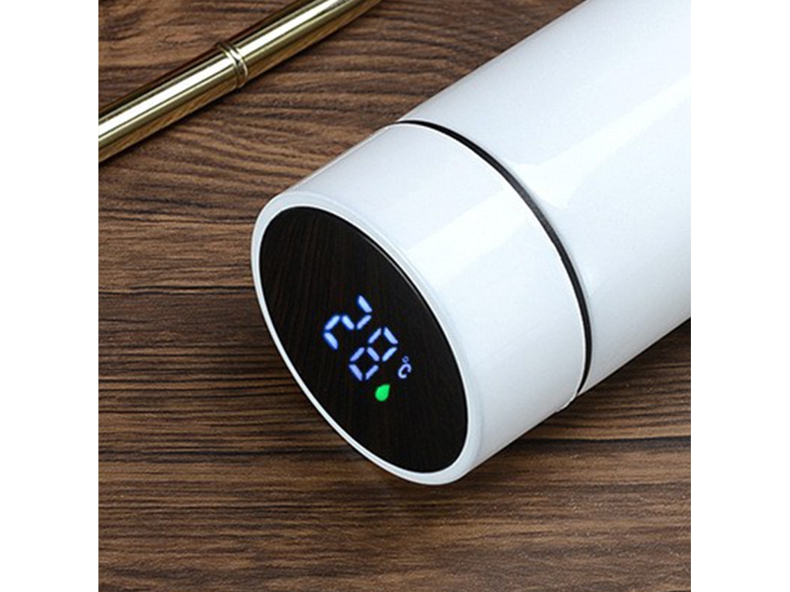 Tapa de taza inteligente térmica portátil de acero inoxidable 304 de doble capa