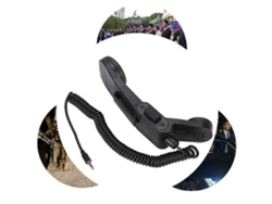 Micrófono de radio militar para exteriores, altavoz portátil con conector de audio de 3,5 mm para smartphone Chennnls