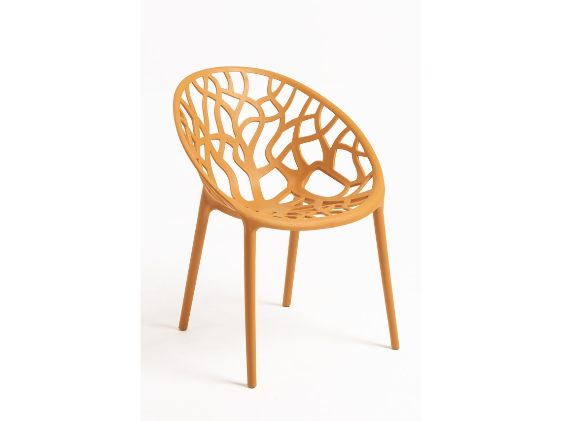 DUDECOR Silla Ringe Mostaza