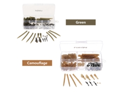 Kit De 100 Accesorios De Pesca: Clips De Seguridad Para Plomos De Carpa Con Pasadores Y Tubos De Goma Antienredos.