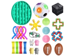 -set De Juguetes Sensoriales Antiestrés 24pcs Para Niños Y Adultos: Malla De Mármol Y Cuerdas Elásticas