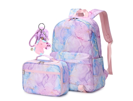 Mochila ligera impermeable para niños, mochila escolar con fiambrera, mochila escolar para niñas
