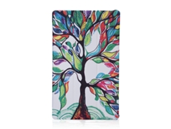Funda protectora vintage con tapa y soporte para Amazon Fire HD 10, diseño de Happy Tree Golden Light