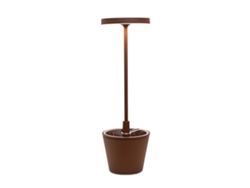 Lámpara de Mesa Poldina Reverso Corten LED recargable y regulable ZAFFERANO