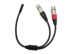 Cable Divisor En Y De 3,5 Mm A Convertidor De Micrófono Estéreo Doble Xlr Hembra De 1/8"