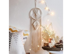 Atrapasueños geométrico hecho a mano para decoración de pared con borlas, ideal para el hogar, bodas y dormitorios.