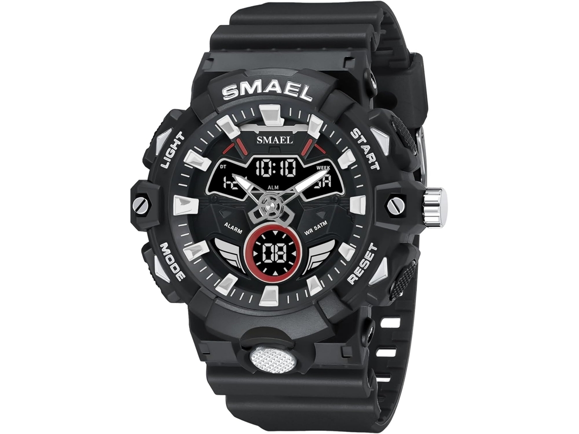 Reloj impermeable giratorio analógico luminoso deportivo de expedición militar de campo clásico