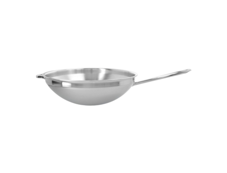 Apollo 7 Wok fondo plano 36 cm, 18/10 Acero inoxidable, Plata DEMEYERE