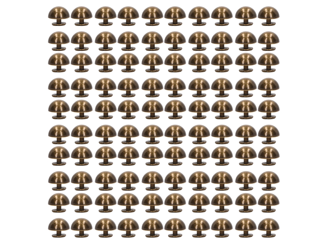 100 Juegos De Remaches Redondos Tipo Hongo De 10 Mm, Aleación De Bronce, Para Ropa Y Calzado Punk.