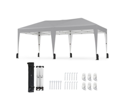 Pabellón plegable - 3x6m Gris, Protección UV, Altura ajustable