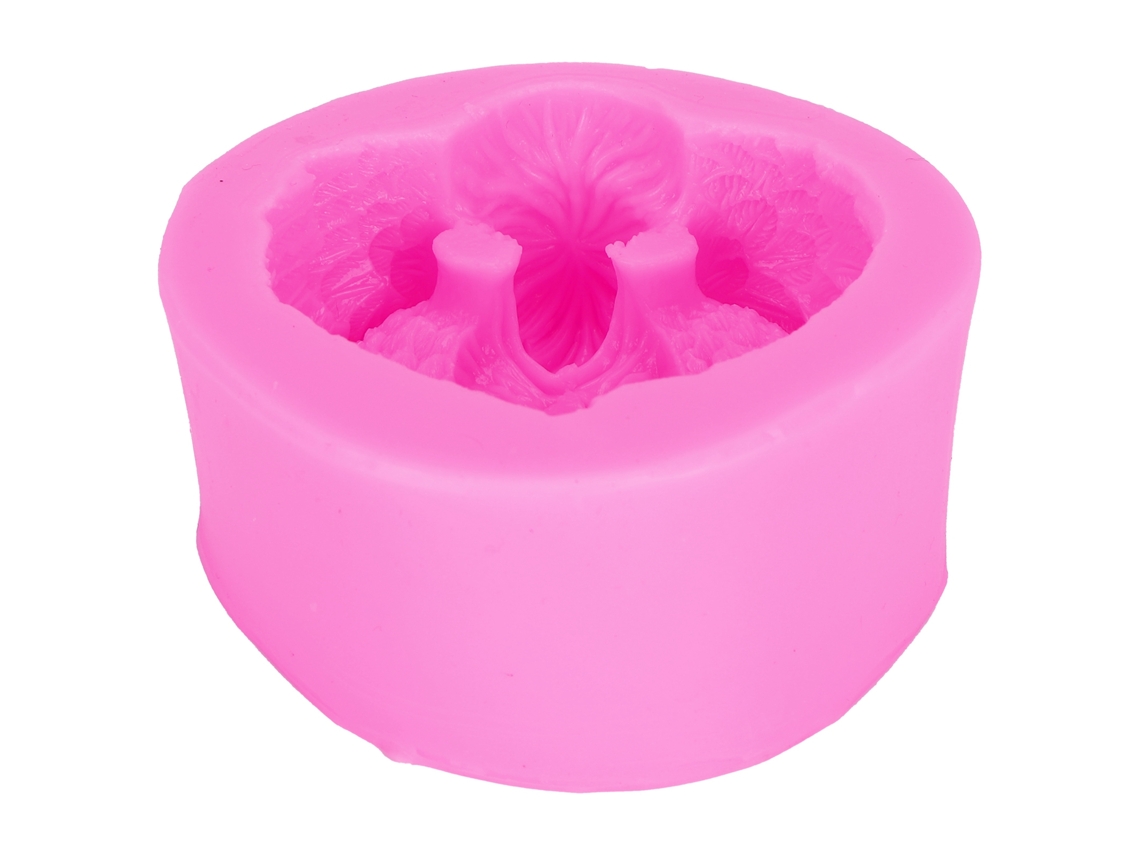 Molde De Silicona Para Manualidades: Pastel, Chocolate, Resina Epoxi, Jabón, Vela - Rosa