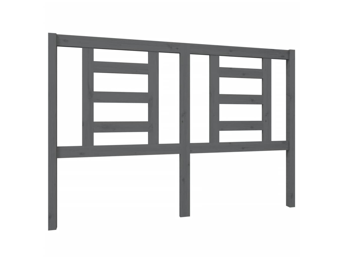 Cabecero de cama 146x4x100 cm Pino macizo Gris MAISON EXCLUSIVE
