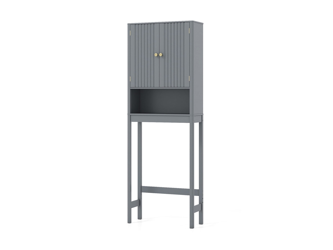Mueble de baño NORTHIX con estante ajustable, color gris.