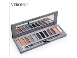 Paleta de sombras de ojos profesional Sunflare con 12 colores mate y brillantes