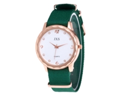 Elegante Reloj De Pulsera Para Mujer Con Correa De Nailon Y Movimiento De Cuarzo (verde).