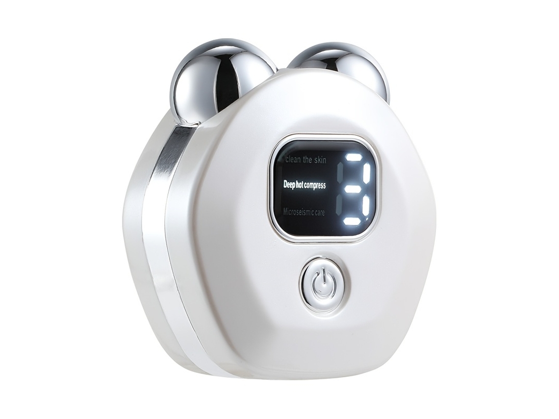Massageador Facial Usb Para Pescoço Dispositivo Elétrico Para Cuidados Faciais Com 3 Modos De Aquecimento E Vibração Branco GERTIZ