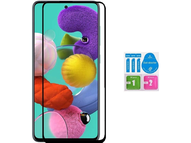 Protector de Cristal Templado Samsung Galaxy A71 2020 GMOBILS Cristal Negro