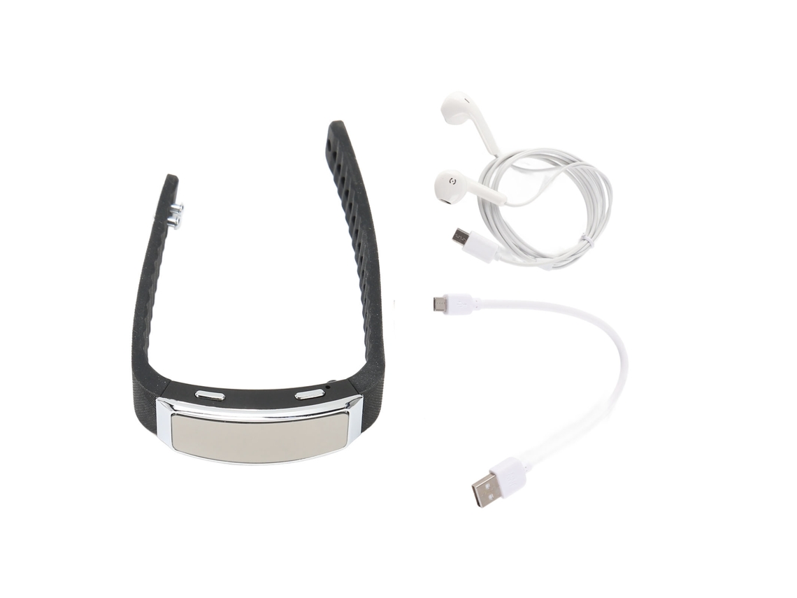 Reloj Grabador Activado Por Voz Con Reducción De Ruido, Reproductor Recargable, Pulsera, 8 Gb, Negro
