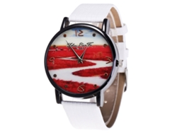 Elegante Reloj De Pulsera De Cuarzo Para Hombre Y Mujer (blanco)