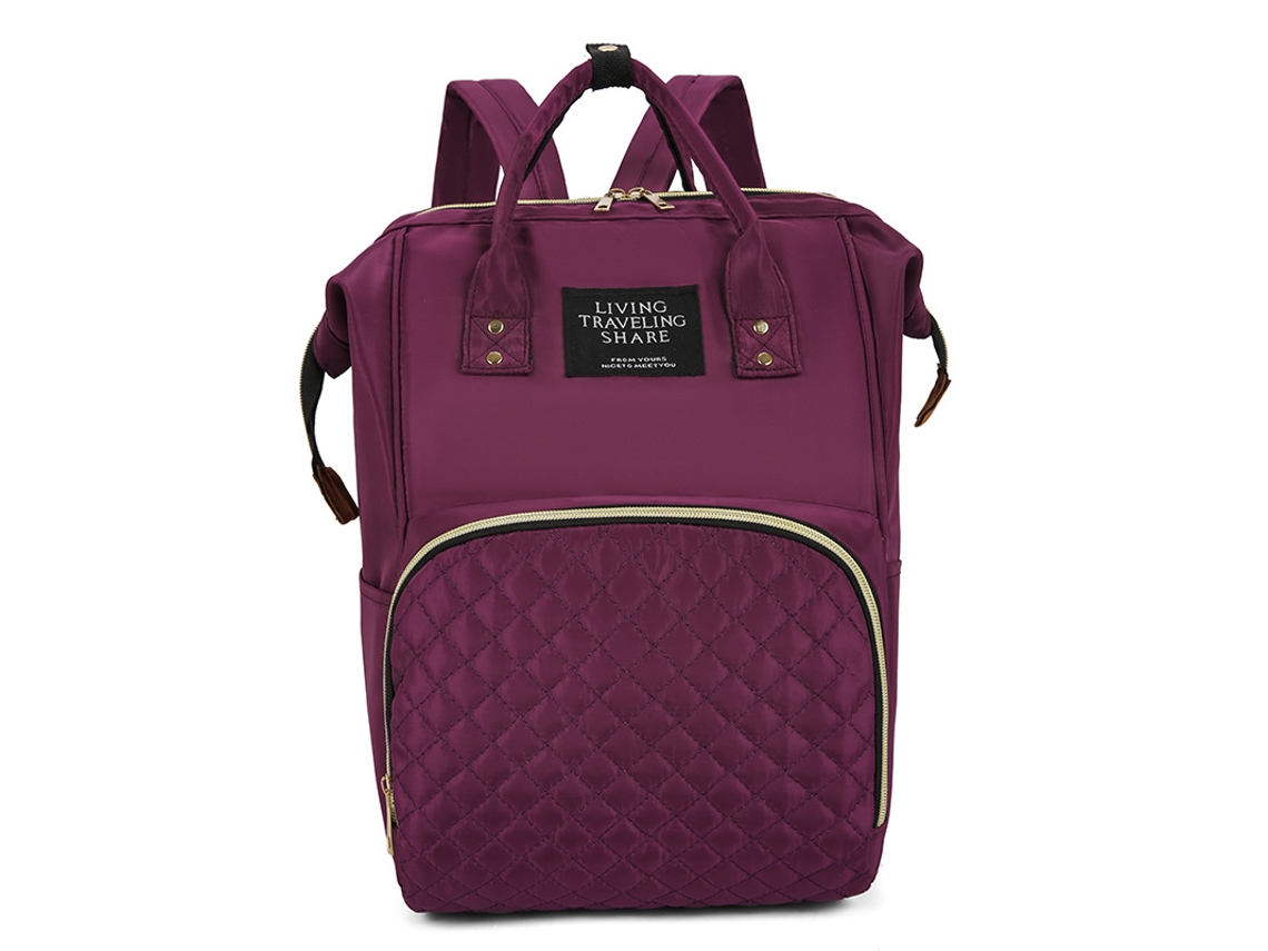 Mochila premamá CZHHMART - Práctica y elegante, gran capacidad, color morado.