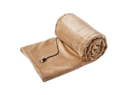 Manta Eléctrica Portátil De Lana Con Conexión Usb, Cálida, Ideal Para Invierno, 100 X 80 Cm, Color Amarillo, Con 3 Niveles De Temperatura.