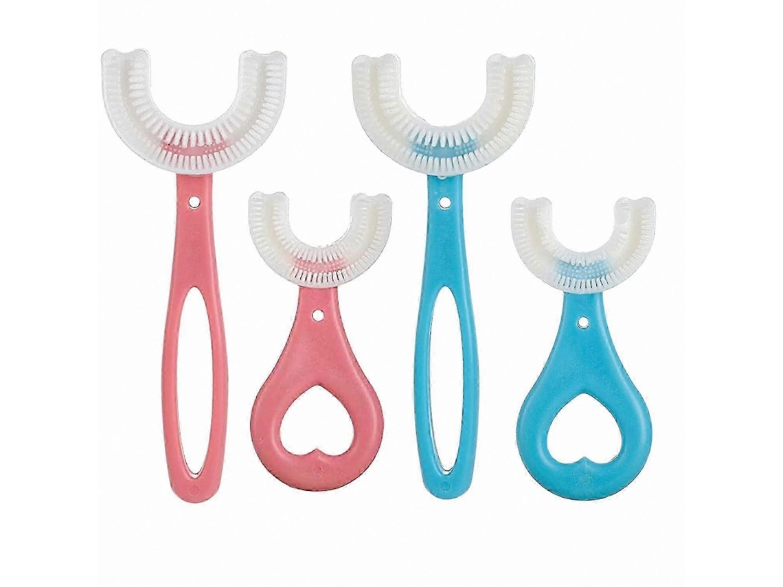 Juego de 6 cepillos de dientes infantiles en forma de U, ideales para el entrenamiento de niños de 2 a 12 años, con un diseño que garantiza una limpieza bucal completa. GOKOCO