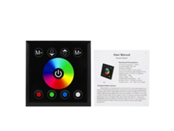 2026-controlador De Panel Táctil Rgbw Led Montado En Pared Para Tiras Led Regulable Colorido Negro