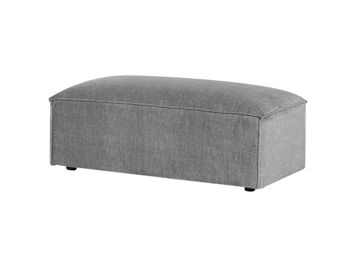 Otomana BELIANI Hellnar de Poliéster Gris 52x102x39