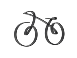 Escultura de bicicleta de metal minimalista de estilo moderno