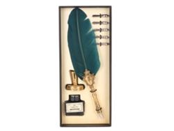 Set De Pluma De Pluma Con 5 Puntas Intercambiables Para Estudiantes Estilo Retro Escritura Suave Pluma De Pluma Para Colegio