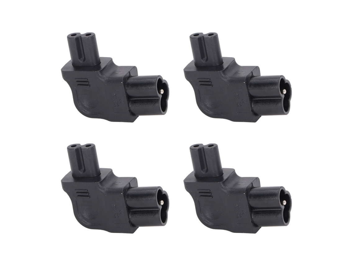 Adaptador De Corriente Iec320 C6 A C7 De Ángulo Recto De 90 Grados, 250 V, 2500 W, 4 Unidades.
