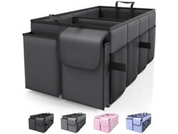 Organizador Maletero Coche, Bolsa Asiento Trasero, Negro