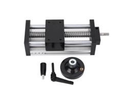 Mesa Deslizante Lineal Manual Com Trilho De 100mm, Eixos Duplos E Roda Manual, Proteção Reservada De 10mm
