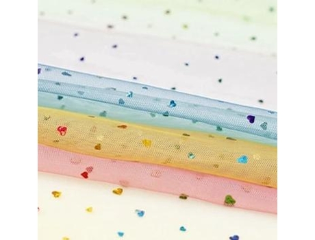 Tela De Tul De Malla De Punto Para Coser La Decoración De La Casa Colorida Y Coloreada (Tj0261 -9 - 25X135Cm 0.25 Metros)