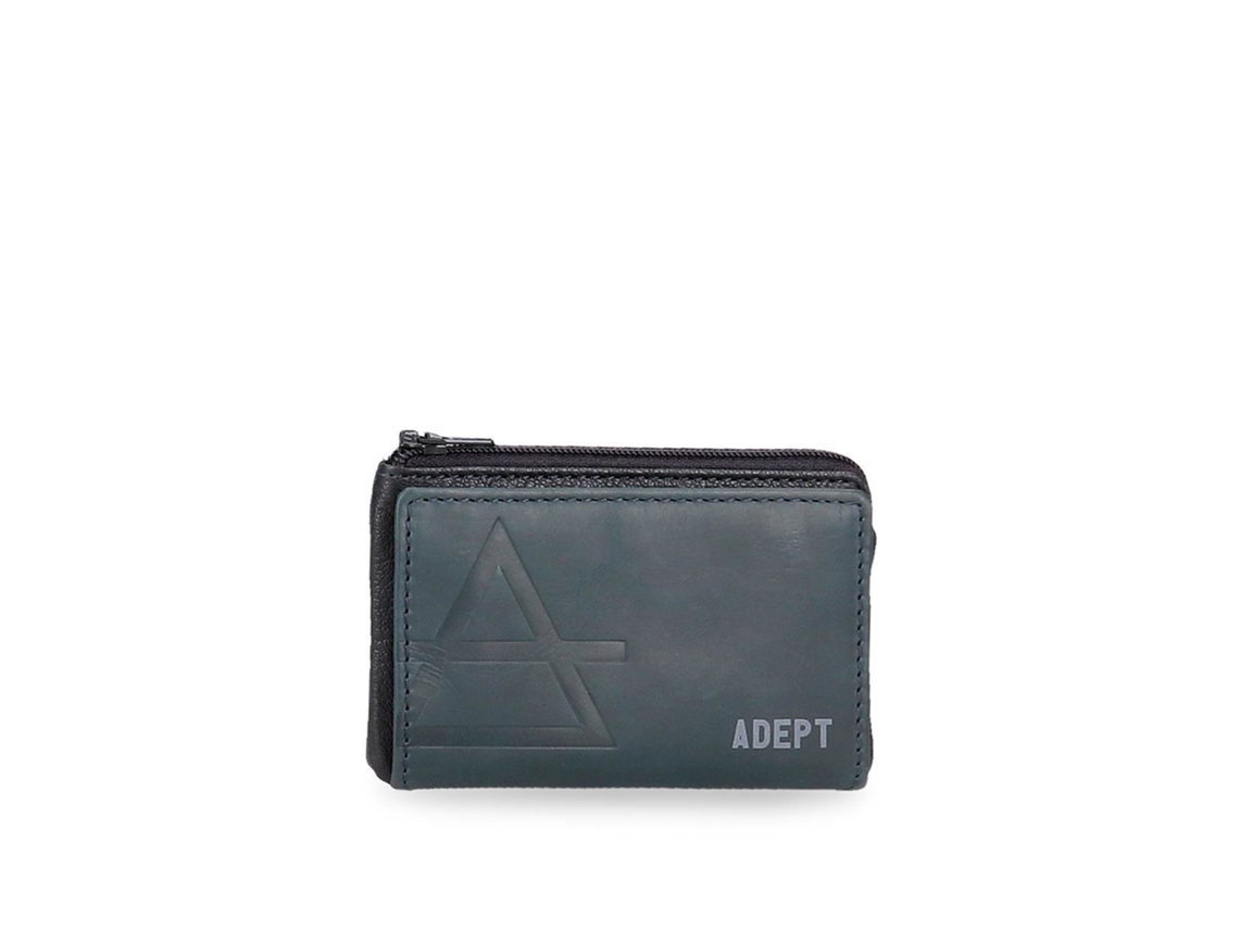 Cartera de cuero Jim Navy Adept