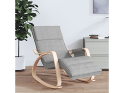Mecedora de tela en color gris claro de Lovely Home