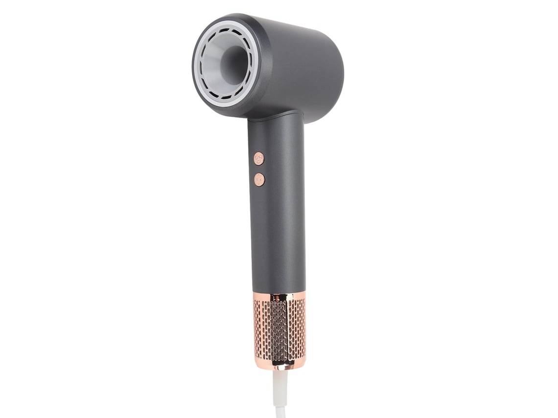 Secador De Cabelo Iônico Negativo 110000rpm 600m Iões Vento Quente/frio Silencioso Portátil Com Bico Magnético Preto Ouro