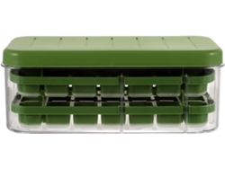 Tapa, Recipiente, Molde Para Cubitos De Hielo Con Tapa Y Contenedor De Almacenamiento.