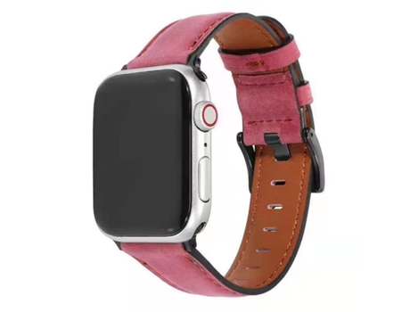Correa Pulsera Classic Vintage em Pele Ecológico Para Apple Watch Series 5 44Mm Morado
