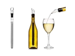 Enfriador De Vino Con Pajita De Acero Inoxidable Y Varilla De Enfriamiento.