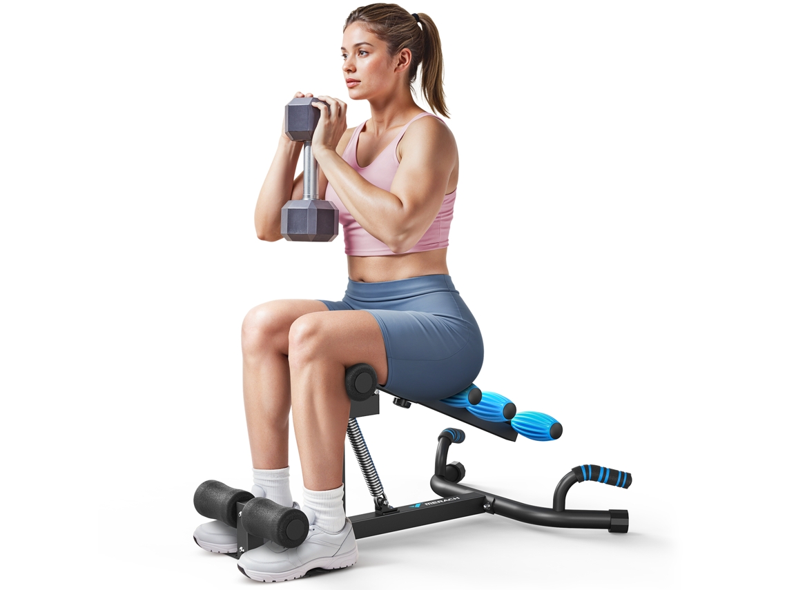 Máquina de flexiones multifuncional Merach, capacidad de 136 kg, ajustable, con masaje, entrenamiento completo de abdominales, piernas, glúteos y brazos.