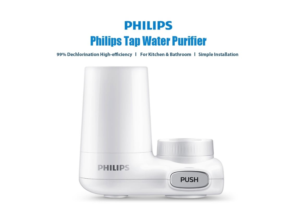 Purificador de agua para grifo Philips CM 300, filtro de agua de repuesto para grifo, declorador, filtro percolador para cocina y baño.