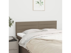 Cabeceros 2 Unidades Tela Gris Taupe 72x5x78/88 Cm