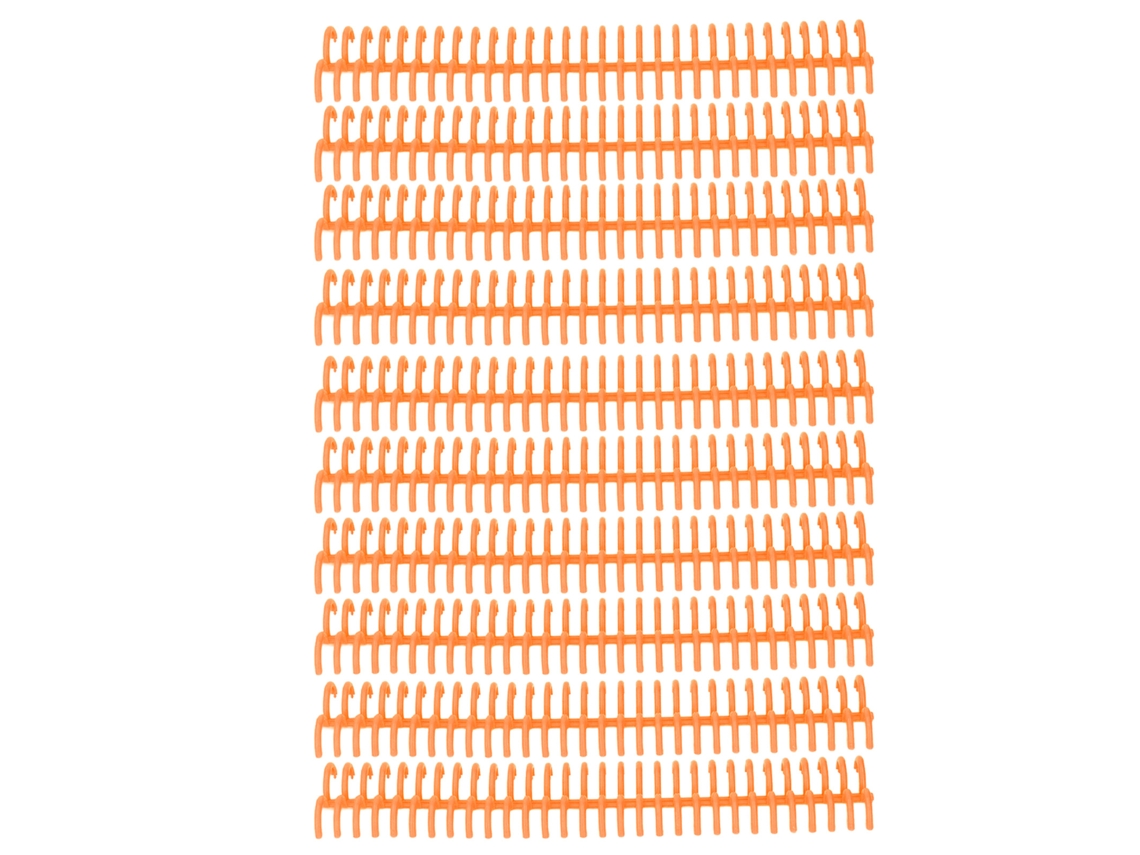10 Espirales De Encuadernación Para Hojas Sueltas, 30 Agujeros, Diámetro Interior De 22 Mm, Anillas De Plástico Resistentes Al Desgaste, Color Naranja.