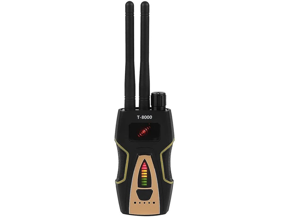 Buscador de soporte, detector de señal RF inalámbrica antiespía T8000, detector de cámara GSM, monitor GPS negro Yizhood