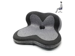 Almohadillas Para Silla Con Soporte Lumbar Chrui Ortopédica Ciático Cóccix 47x35x5cm (gris)