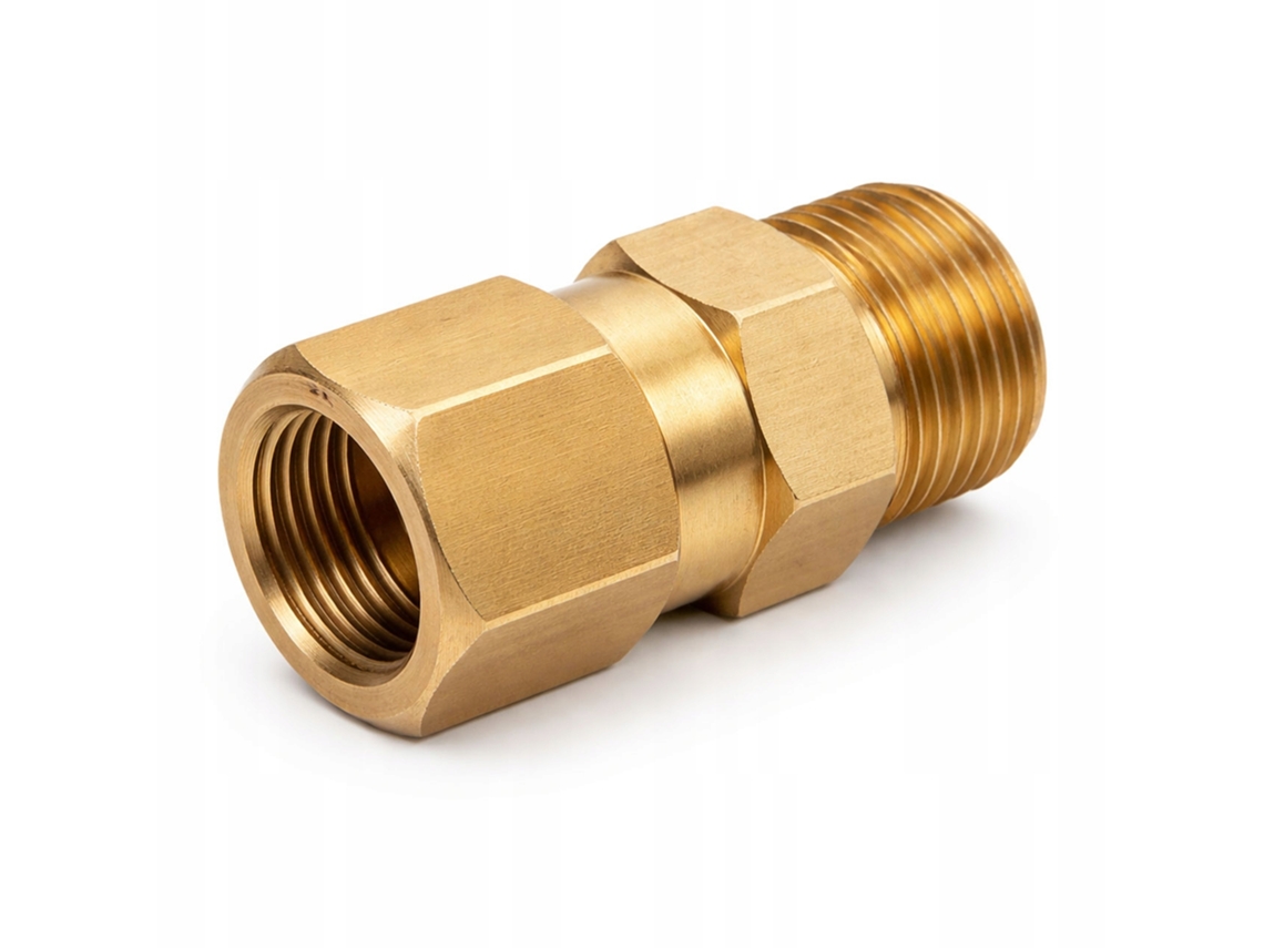 Adaptador reductor M22x1.5 a M18 – 25 bar | Latón | Compatible con Karcher HD/HDS